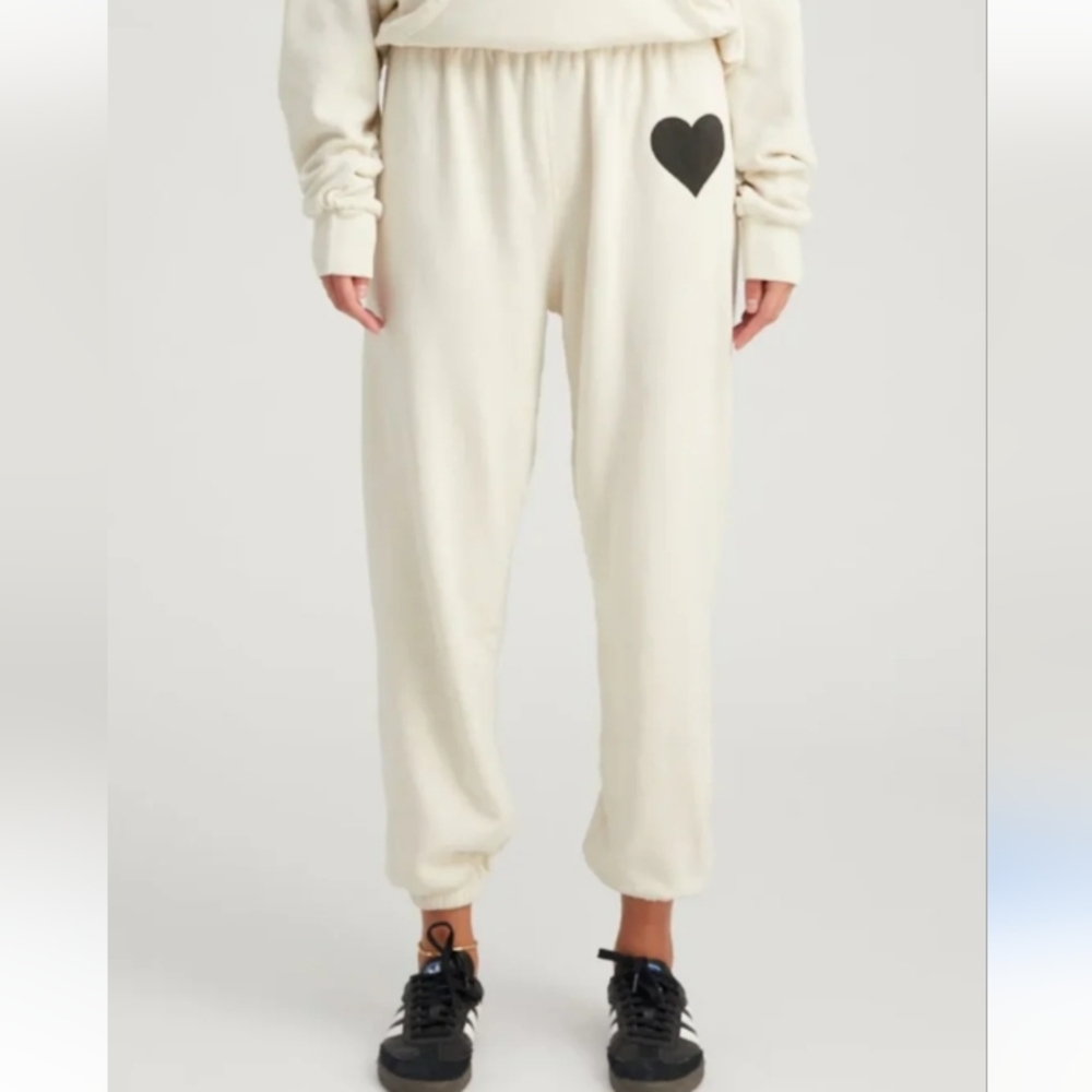 SPRWMN Vintage White Heart Sweatpants S - Picture 2 of 16